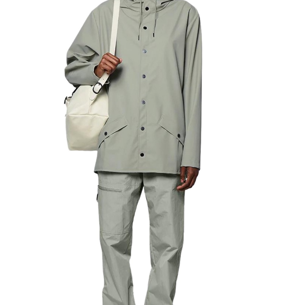 NWT RAINS Jacket in Cement X-Large Unisex